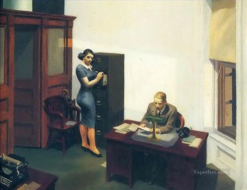 Edward Hopper Painting - oficina de noche Edward Hopper